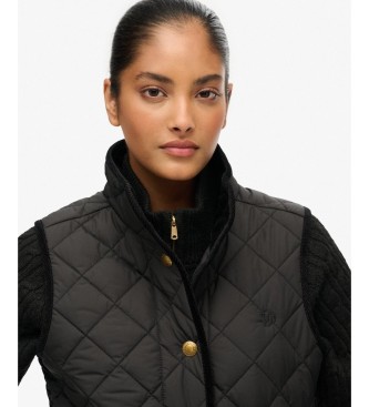 Superdry Gilet Estate Country Liner noir
