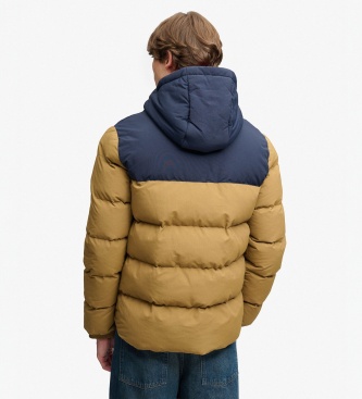 Superdry Everest Col Block gewatteerde jas bruin