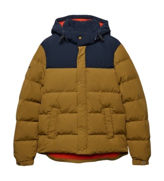 Superdry Everest Col Block gewatteerde jas bruin