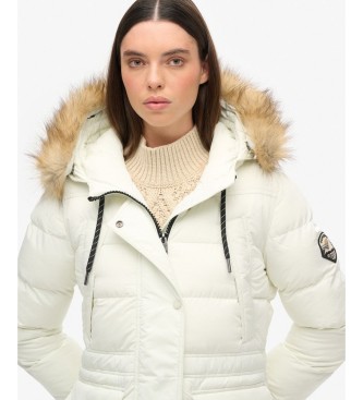 Superdry Everest MID Faux Steppjacke gebrochenes Weiß
