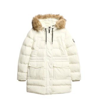 Superdry Everest MID Faux Steppjacke gebrochenes Weiß