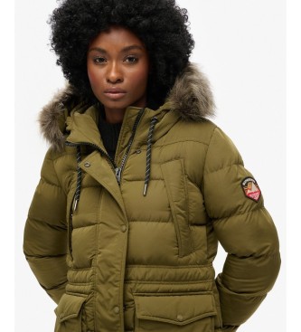 Superdry Everest MID Faux Steppjacke grün