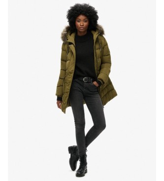 Superdry Everest MID Faux Steppjacke grün