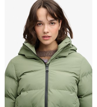 Superdry Grüne Hooded City Steppjacke mit Kapuze