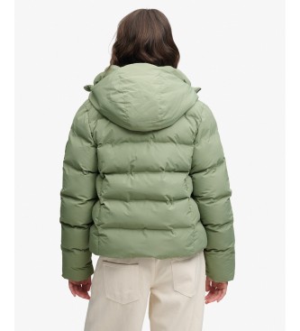Superdry Grüne Hooded City Steppjacke mit Kapuze