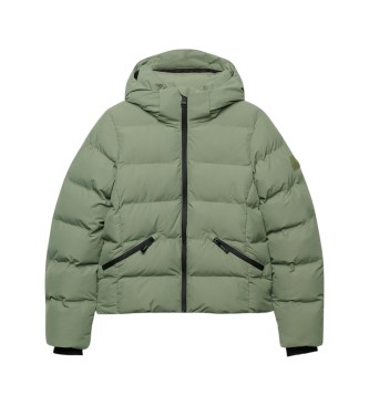 Superdry Grüne Hooded City Steppjacke mit Kapuze