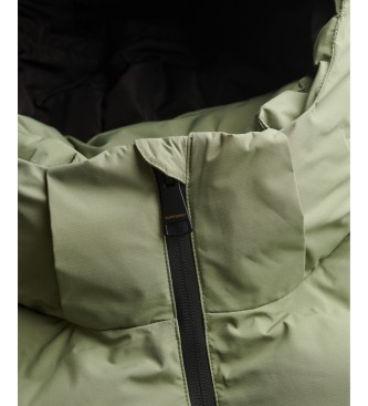 Superdry Grüne Hooded City Steppjacke mit Kapuze