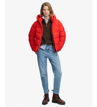 Superdry Gesteppte Jacke Hooded Sports rot