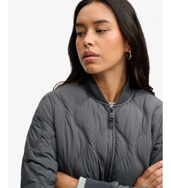 Superdry Gepolsterte Jacke Long Onion Quilt Liner grau