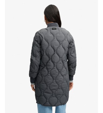 Superdry Gepolsterte Jacke Long Onion Quilt Liner grau