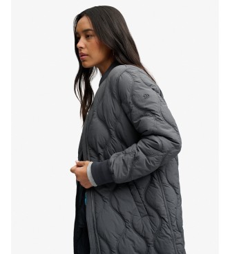 Superdry Gepolsterte Jacke Long Onion Quilt Liner grau