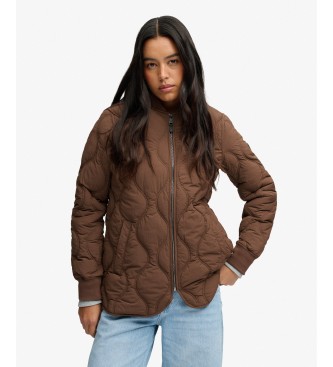 Superdry Braune gesteppte Onion Quilt Liner Jacke