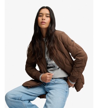Superdry Braune gesteppte Onion Quilt Liner Jacke