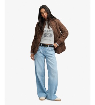 Superdry Braune gesteppte Onion Quilt Liner Jacke