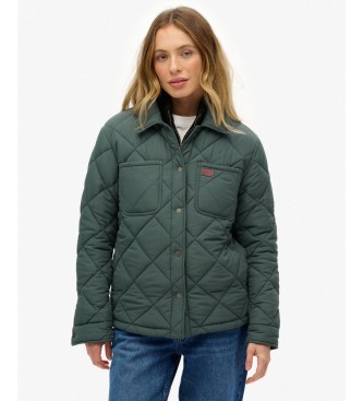 Superdry Grüne gesteppte Chore-Liner-Jacke