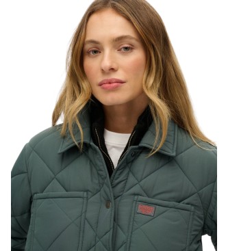 Superdry Grüne gesteppte Chore-Liner-Jacke