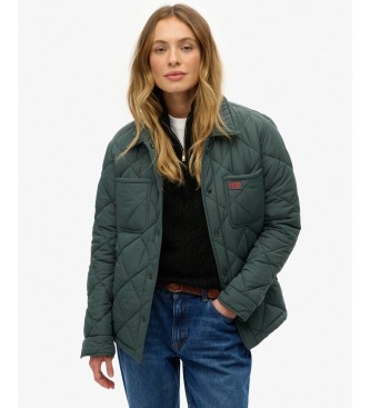 Superdry Grüne gesteppte Chore-Liner-Jacke