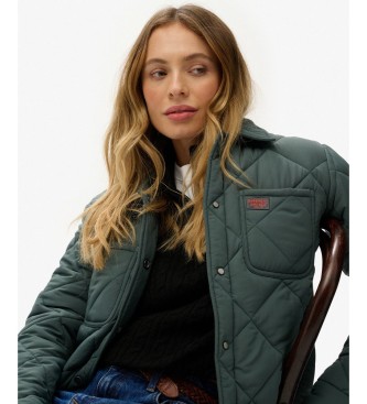 Superdry Grüne gesteppte Chore-Liner-Jacke
