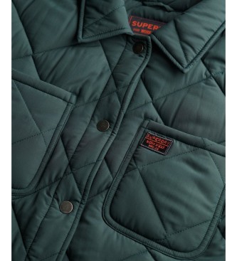 Superdry Grüne gesteppte Chore-Liner-Jacke