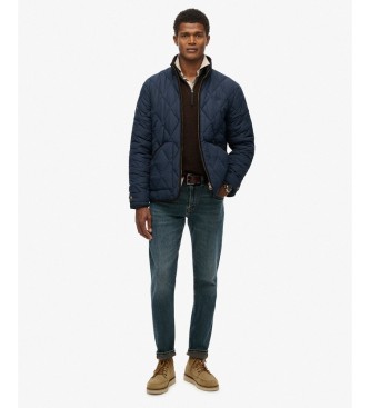 Superdry Quilted Estate Liner Jacket in Navy Blue