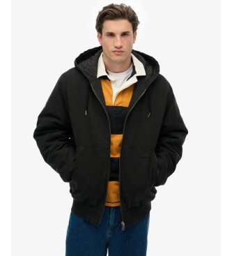 Superdry Canvas Surplus Hooded Jacke schwarz