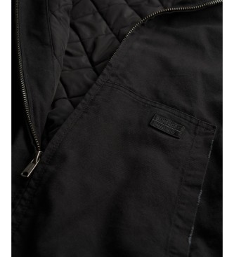 Superdry Canvas Surplus Hooded Jacke schwarz