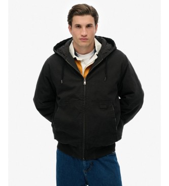 Superdry Canvas Surplus Hooded Jacke schwarz