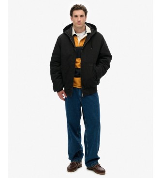 Superdry Canvas Surplus Hooded Jacke schwarz