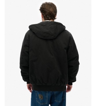 Superdry Canvas Surplus Hooded Jacke schwarz