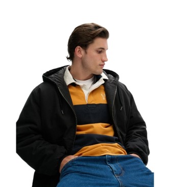 Superdry Canvas Surplus Hooded Jacke schwarz