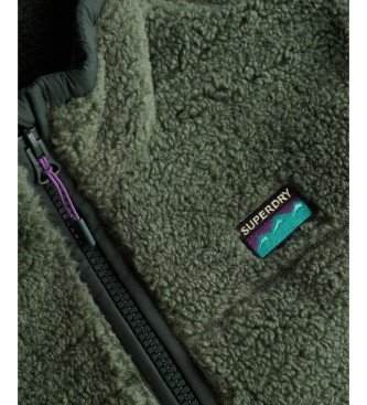 Superdry Groen Fleece Hybrid jack