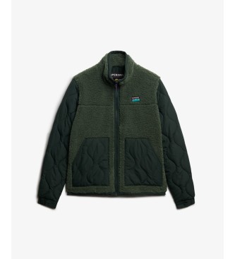 Superdry Groen Fleece Hybrid jack