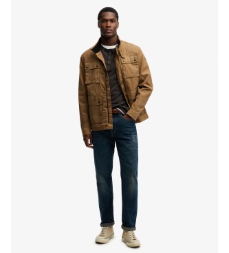 Superdry Giacca Merchant Racer Wax marrone