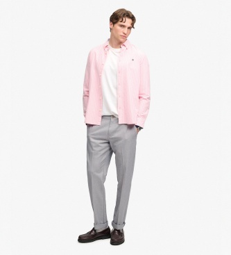 Superdry Gray Premium Textured Regular Chinos