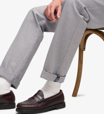 Superdry Gray Premium Textured Regular Chinos