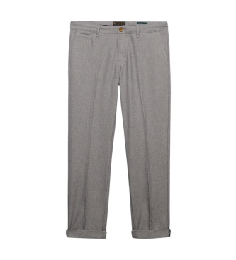 Superdry Gray Premium Textured Regular Chinos