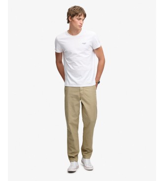 Superdry Pantalón Chino Tapered Washed beige