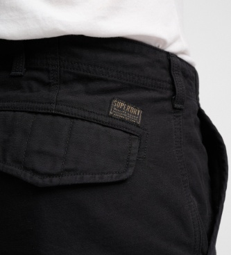 Superdry Washed Black Tapered Chino Pants