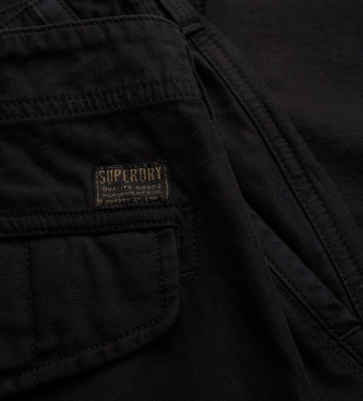 Superdry Washed Black Tapered Chino Pants