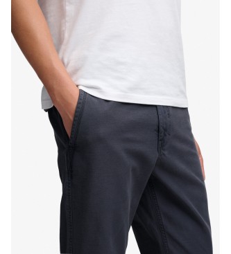 Superdry Pantalon Chino Tapered Washed noir