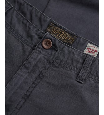 Superdry Pantalon Chino Tapered Washed noir
