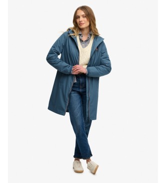 Superdry Blue TRI Longline Windbreaker