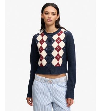 Superdry Marinblå Argyle-kofta