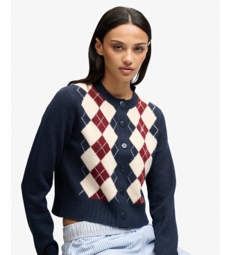 Superdry Marinblå Argyle-kofta