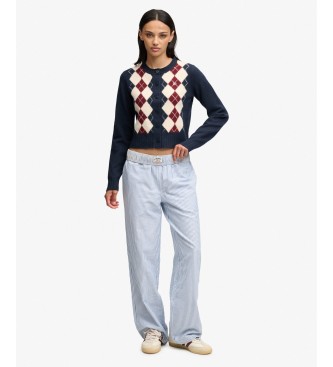 Superdry Marinblå Argyle-kofta