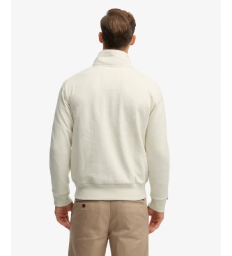 Superdry Sudadera Essential Logo media cremallera beige