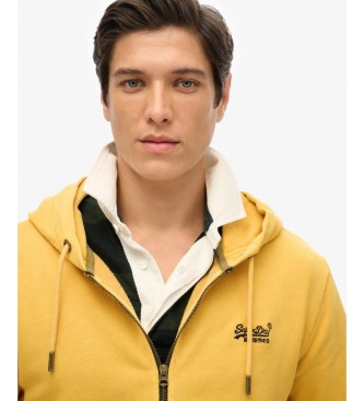 Superdry Essential Logo Washed Ziphood Sweatshirt gelb