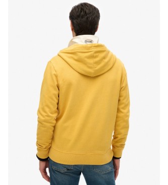 Superdry Essential Logo Washed Ziphood Sweatshirt gelb