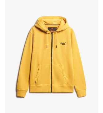 Superdry Essential Logo Washed Ziphood Sweatshirt gelb