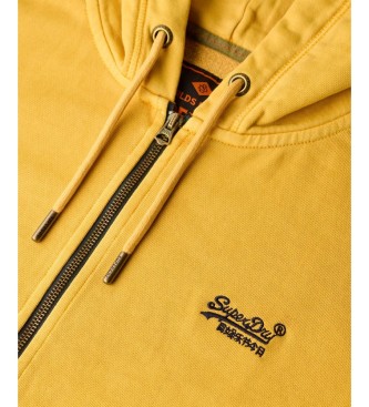 Superdry Essential Logo Washed Ziphood Sweatshirt gelb